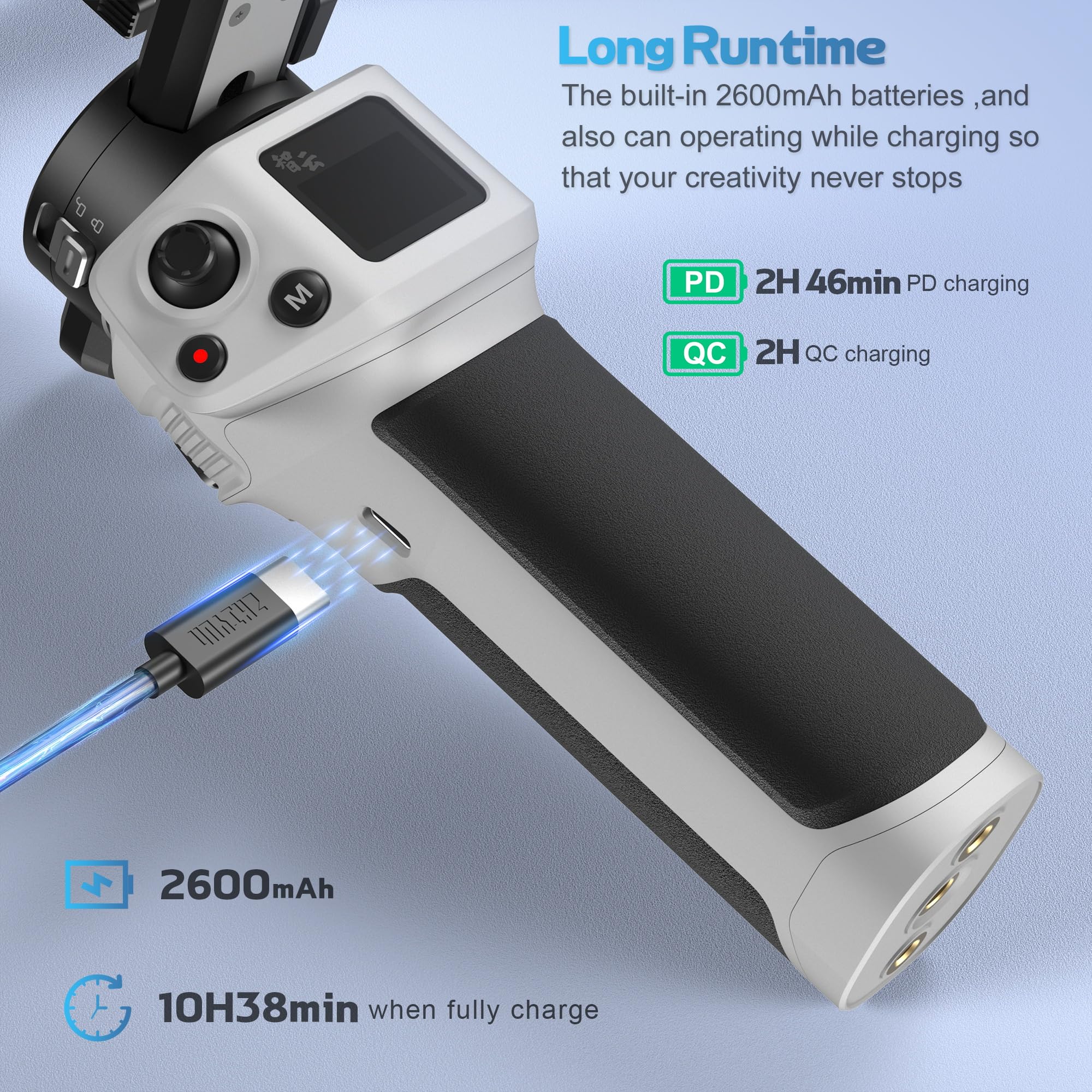 Zhiyun Cinepeer Weebill 3E Gimbal Stabilizer 3-Axis Camera Gimbal For Canon/Sony/Panasonic/Nikon, Bluetooth Shutter Control, Native Vertical Shooting