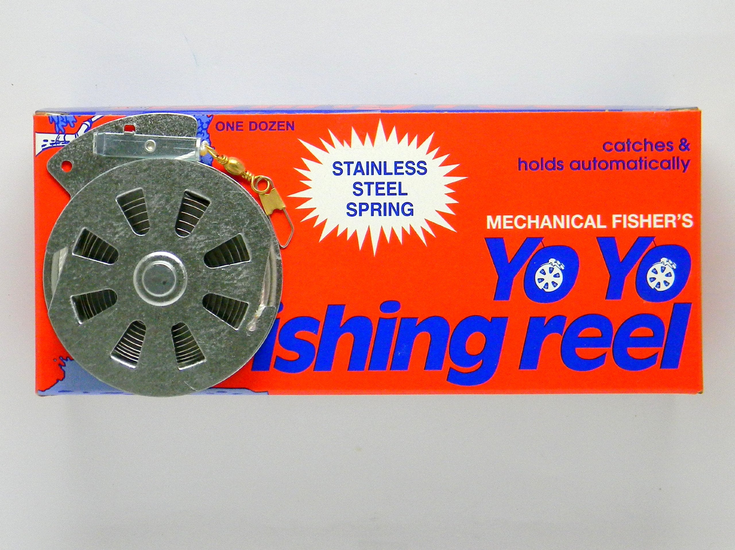 Yo Yo Reel 4 Mechanical Fisher'S Yo Yo Fishing Reels -Package Of 4 Reels- Yoyo Fish Trap -(Flat Trigger Model) By Mechanical Fisher Yoyo Automatic Fishing Reel