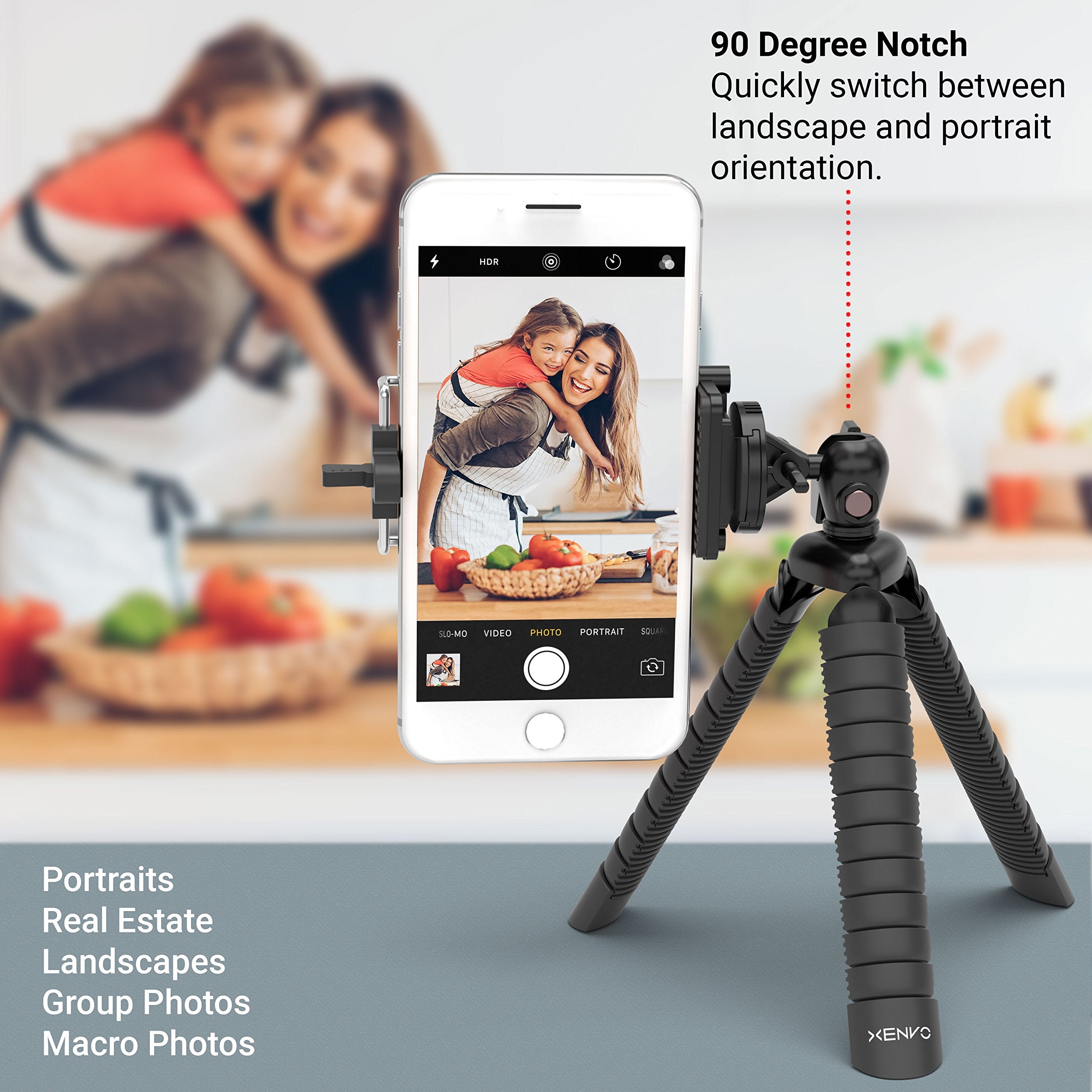 Xenvo Lobsterpod Tripod - Flexible Cell Phone Tripod Stand With Universal Phone Mount Adapter, Compatible With Iphone, Android, Samsung, Google Pixel And Any Smartphone
