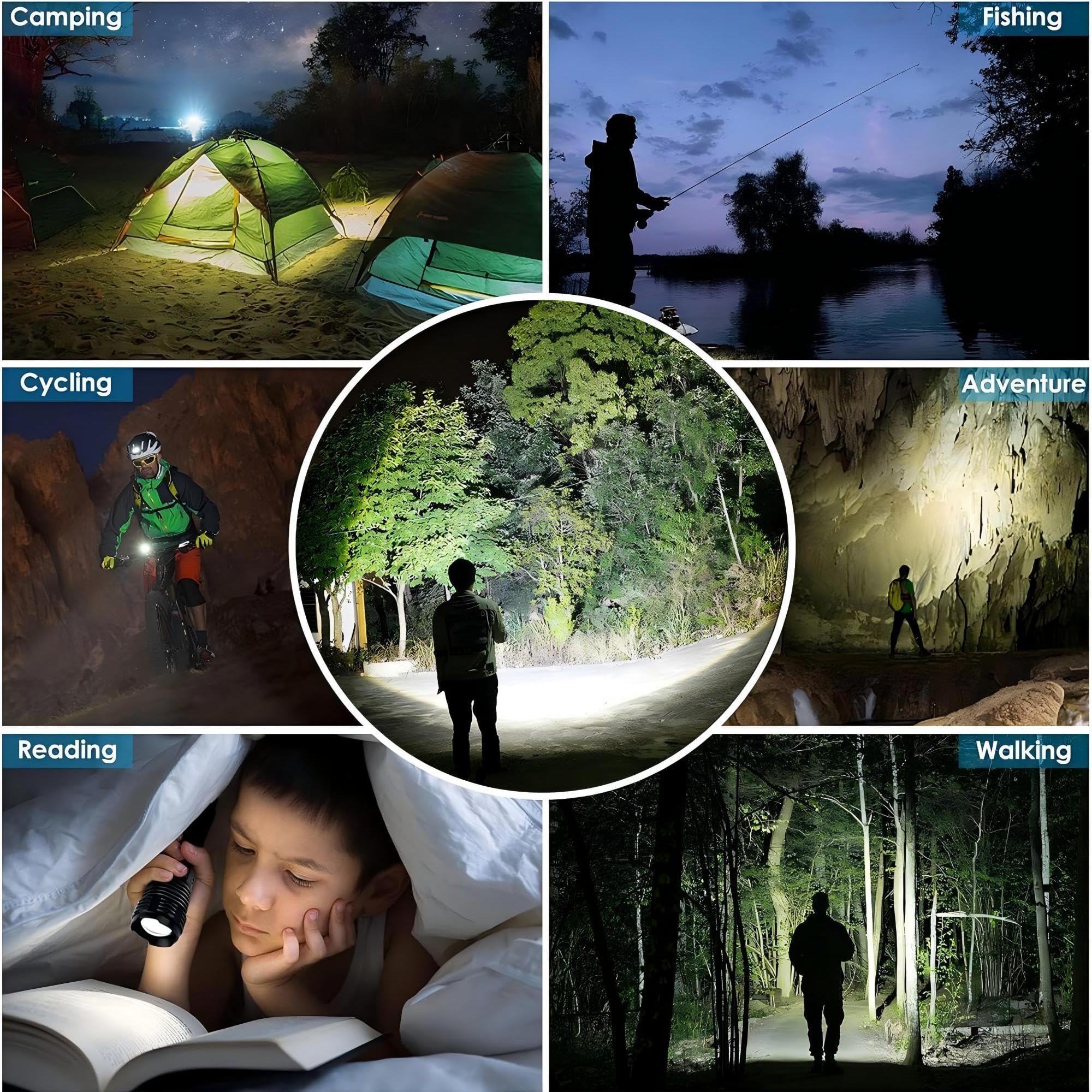 Mapskey Rechargeable Flashlights 990,000 High Lumens Led,Home Outdoor Emergency Powerful Flash Light Power Super Bright Torch Camping Hiking