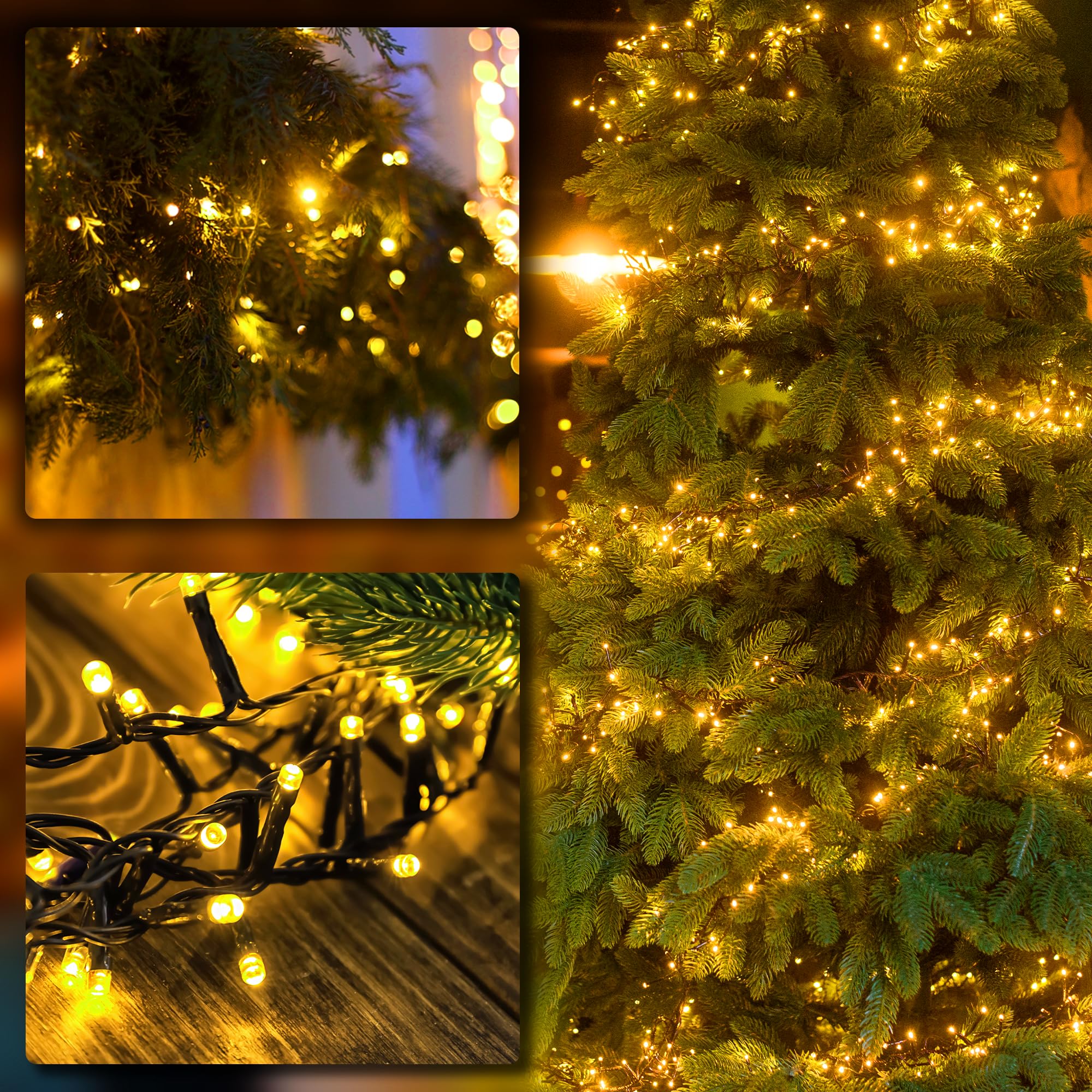 Selarlyt 2 Pack Solar String Lights For Outside, 72Ft 200 Led Solar Christmas Lights Outdoor With 8 Lighting Modes, Ip65 Waterproof Solar String Lights Outdoor For Garden Party Tree Decor,Warm White