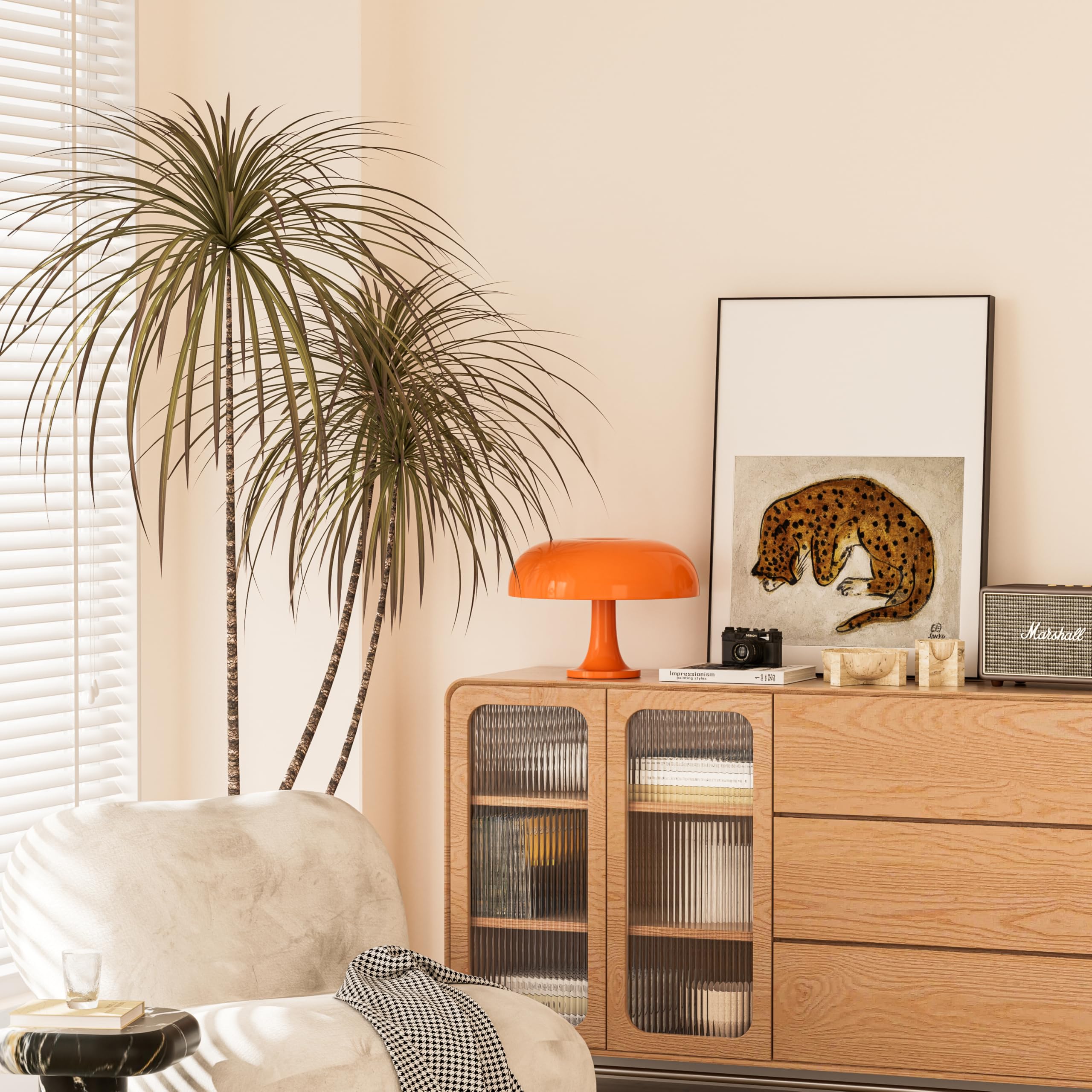 Hüga Collective Huga Collective Mandarin Dream Dimmable Mushroom Lamp | Vintage Retro Mushroom Table Lamp For Ambient Lighting