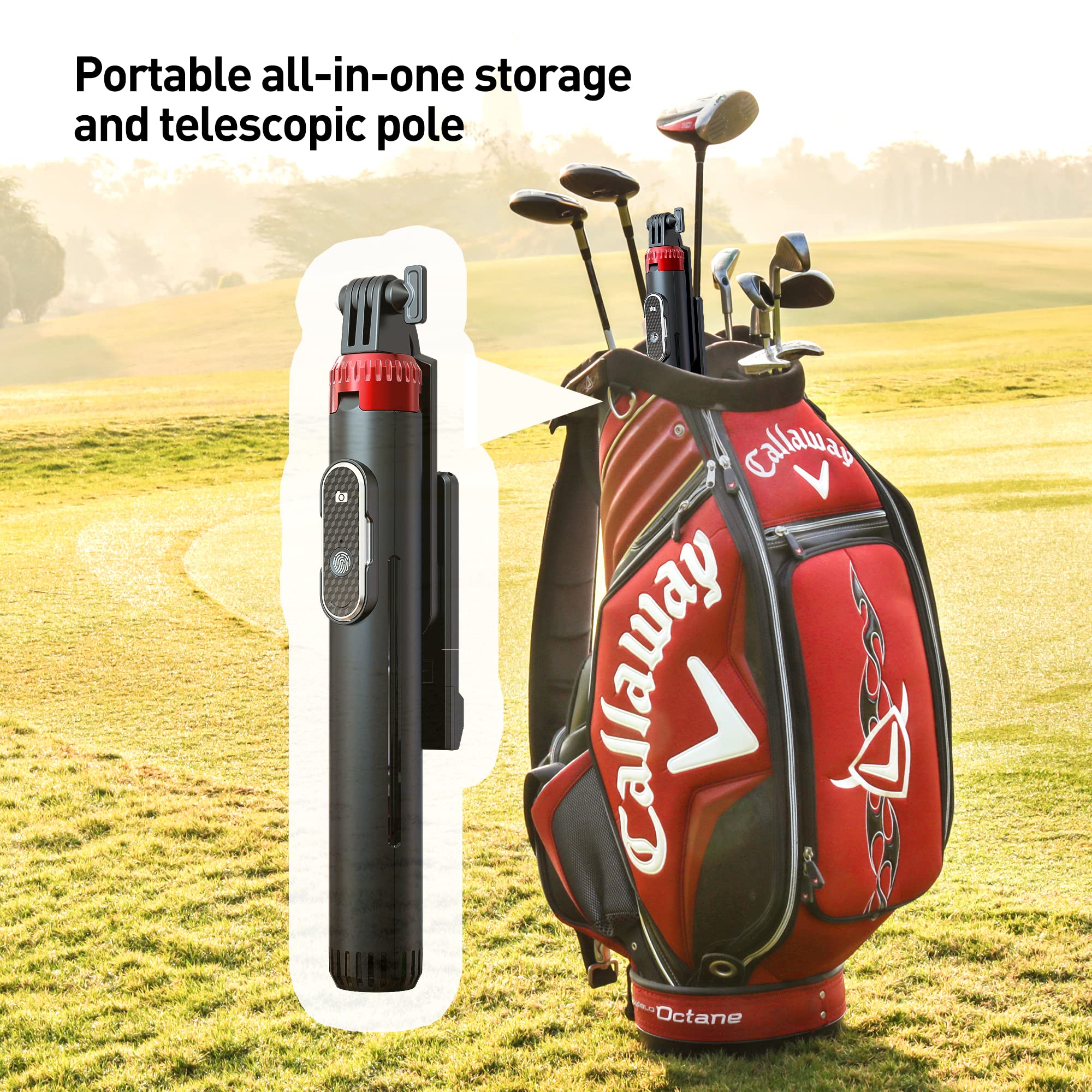Eug-Products 62" Phone Tripod & Selfie Stick For Golf Training, Extendable Cell Phone Tripod Stand With Wireless Remote And Phone Holder, Golf Training Aid - Compatible With Iphone Android Iphone