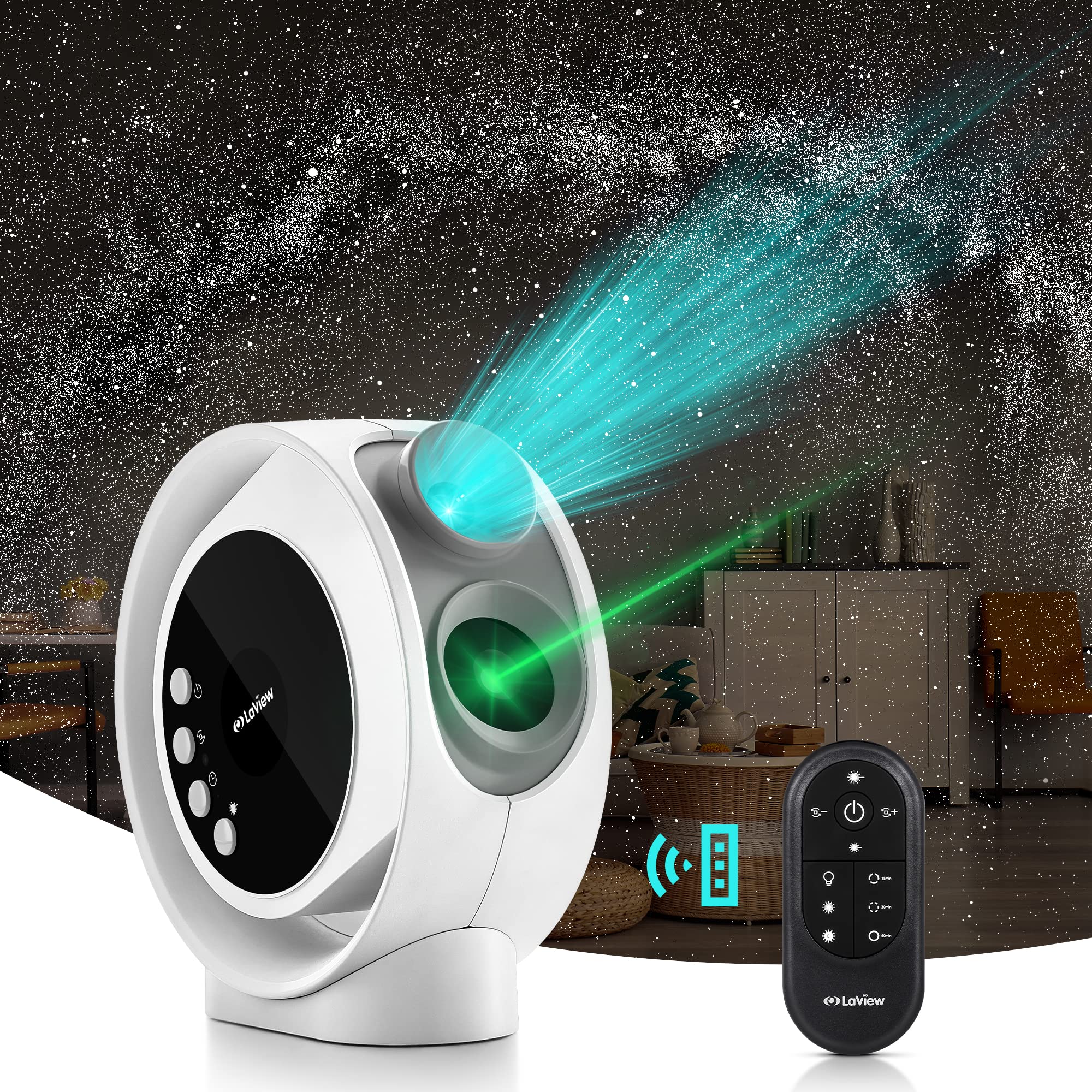 Laview Home Planetarium Star Projector, Ultra Clear Galaxy Projector With 130 Ft² Projection Area, Auto-Off Timer, Remote Control, Night Light For Room Decor, 6K Discs, For Kids/Adult 
