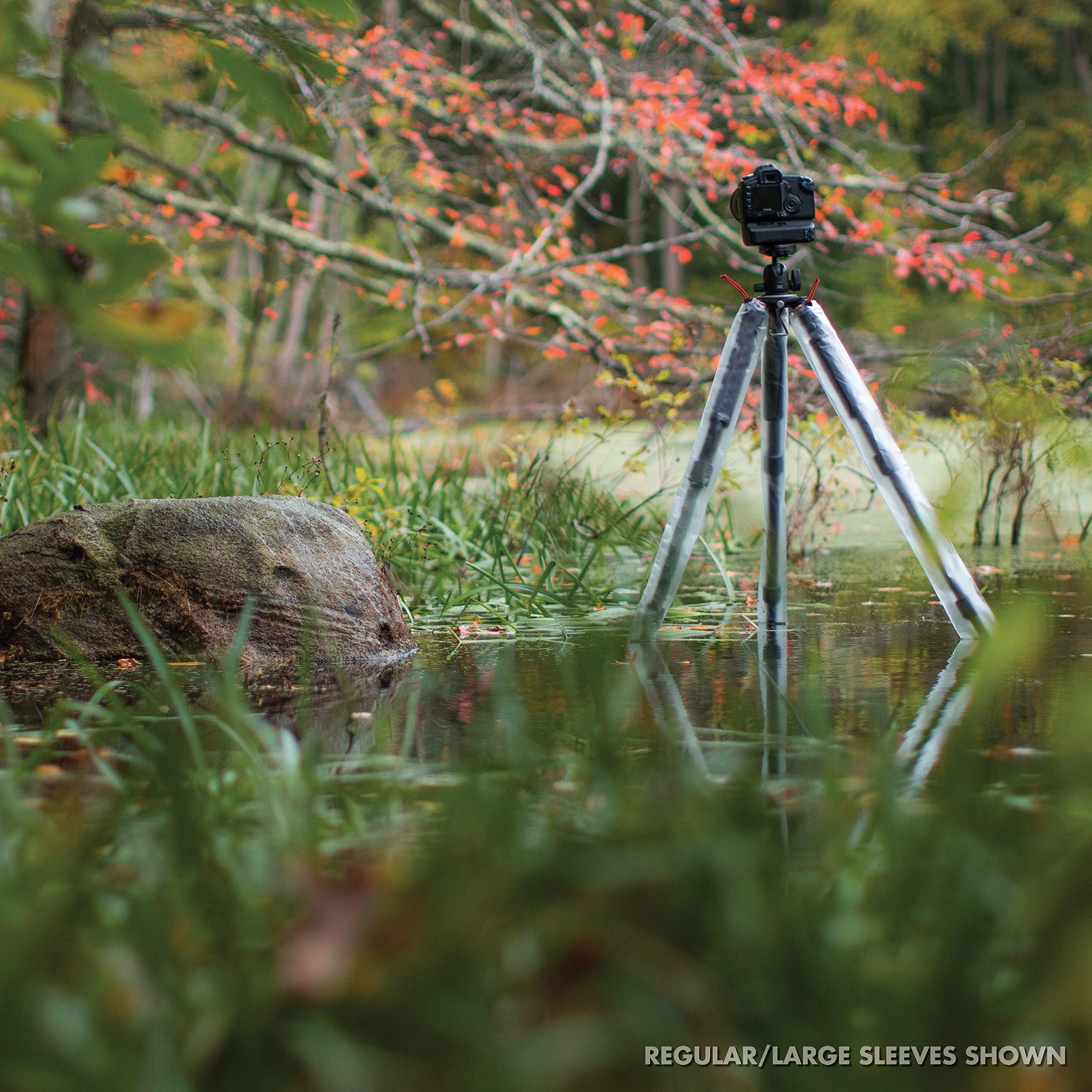 Rhody Photo Camera Tripod Leg Protection Covers - Waterproof/Snow-Proof/Mud-Proof Sleeves … (For Small/Travel Tripods)