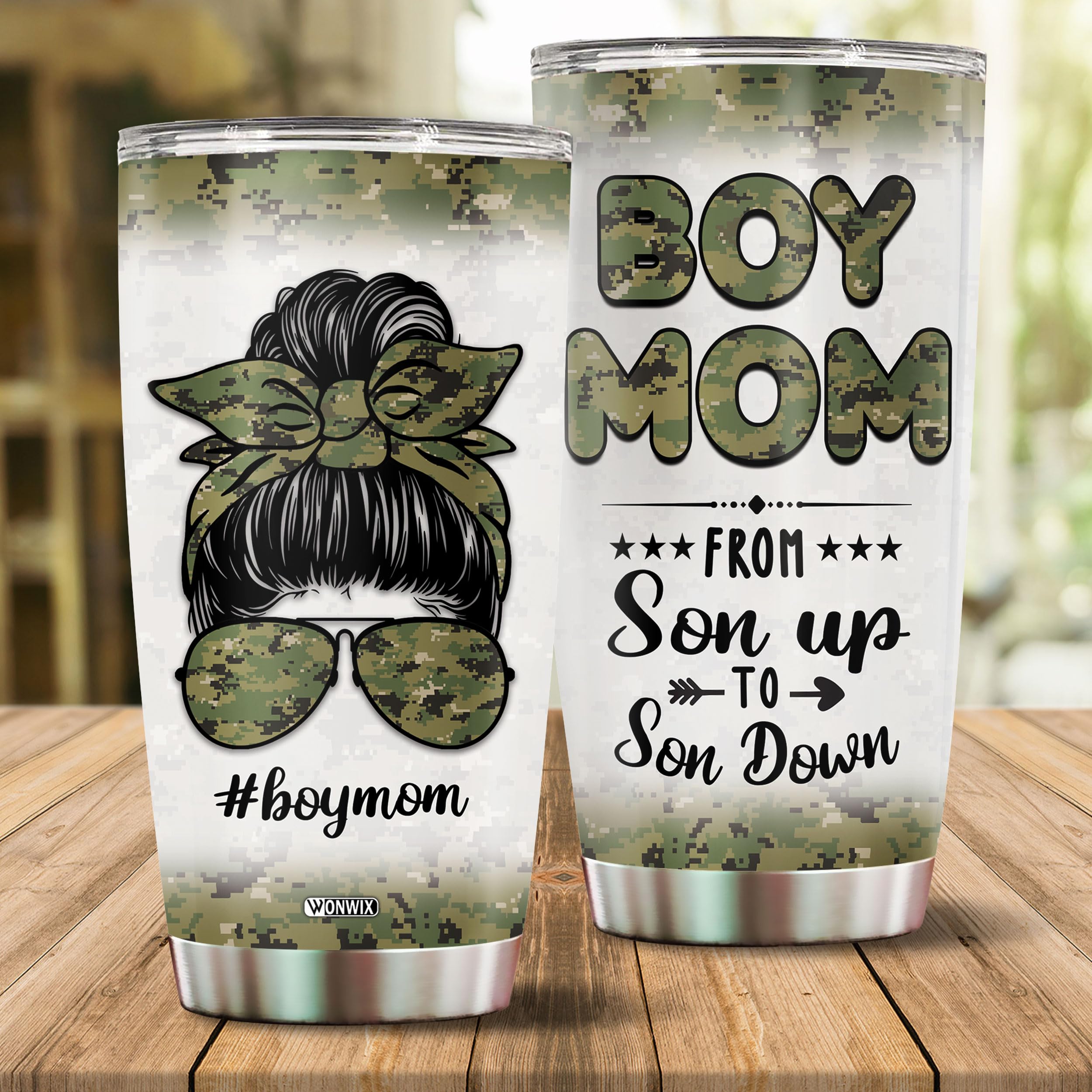 Boy Mom Tumbler For Women Thermos Tumblers 20Oz Insulated Stainless Steel With Lid Travel