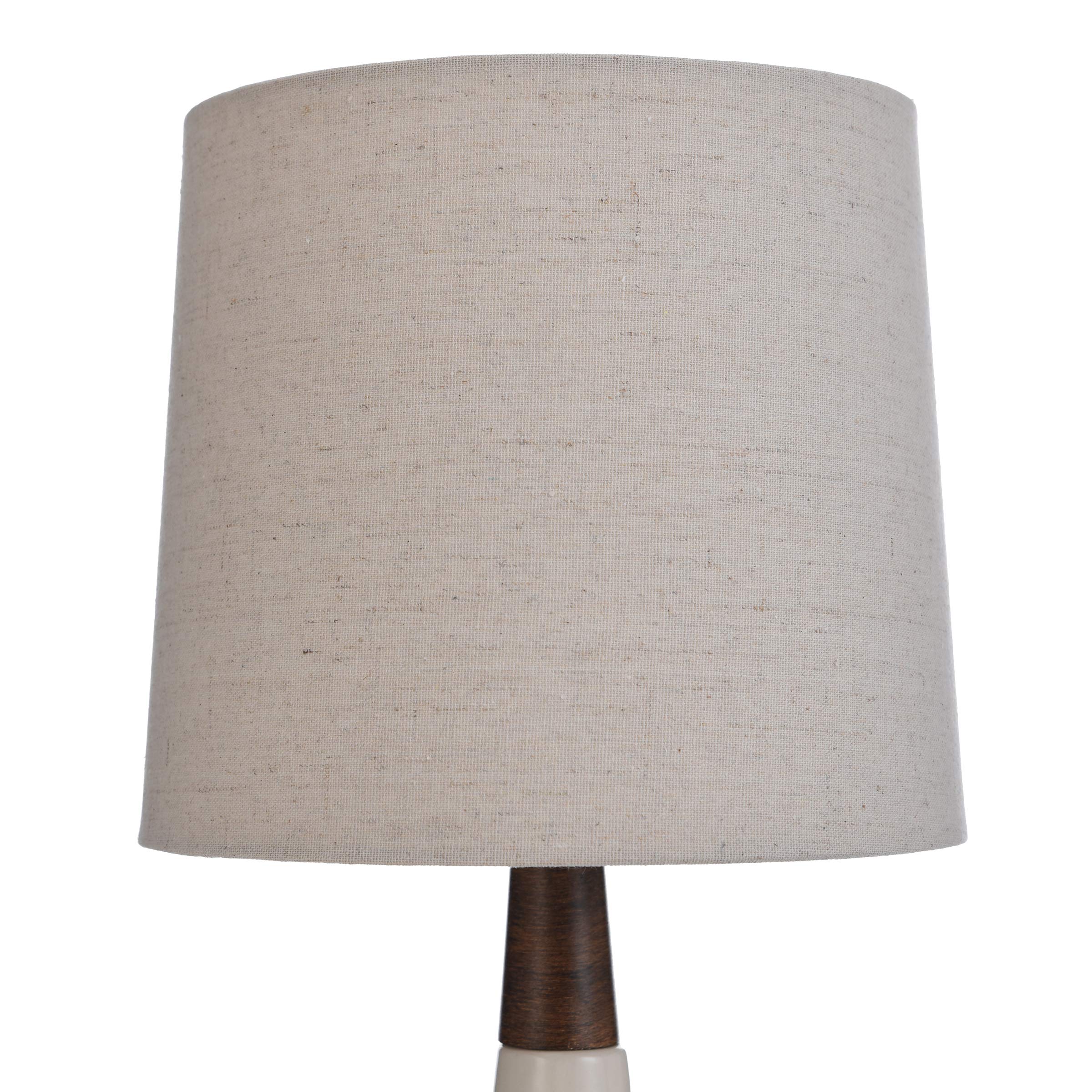 Collective Design L13225Bam Table Lamp, White Washed Wood/Cream