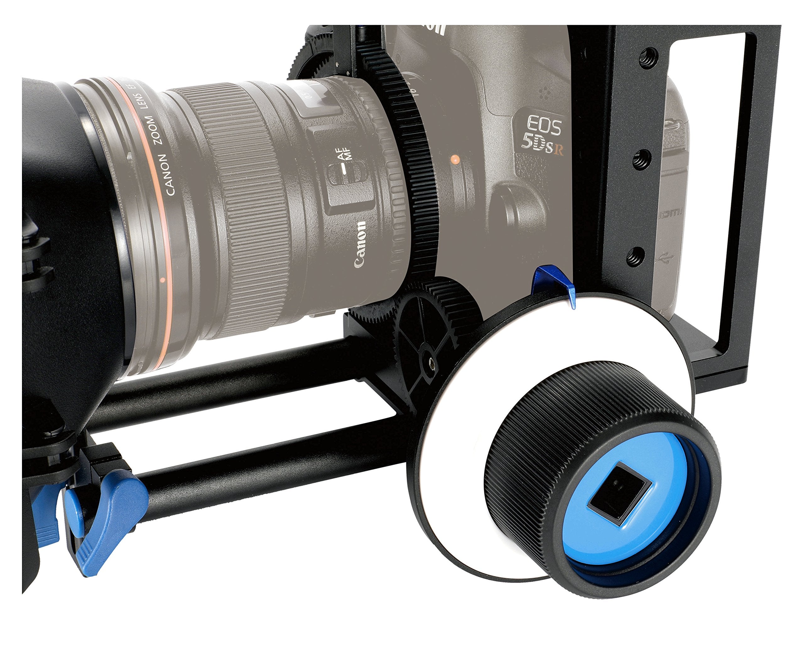 Sunsmart Pro 5D Mark Ii Rig Cage With Top Handle+15Mm Aluminum Rod Block Plate, Follow Focus And Matte Box For Dslr Camera/Video And Camcorders