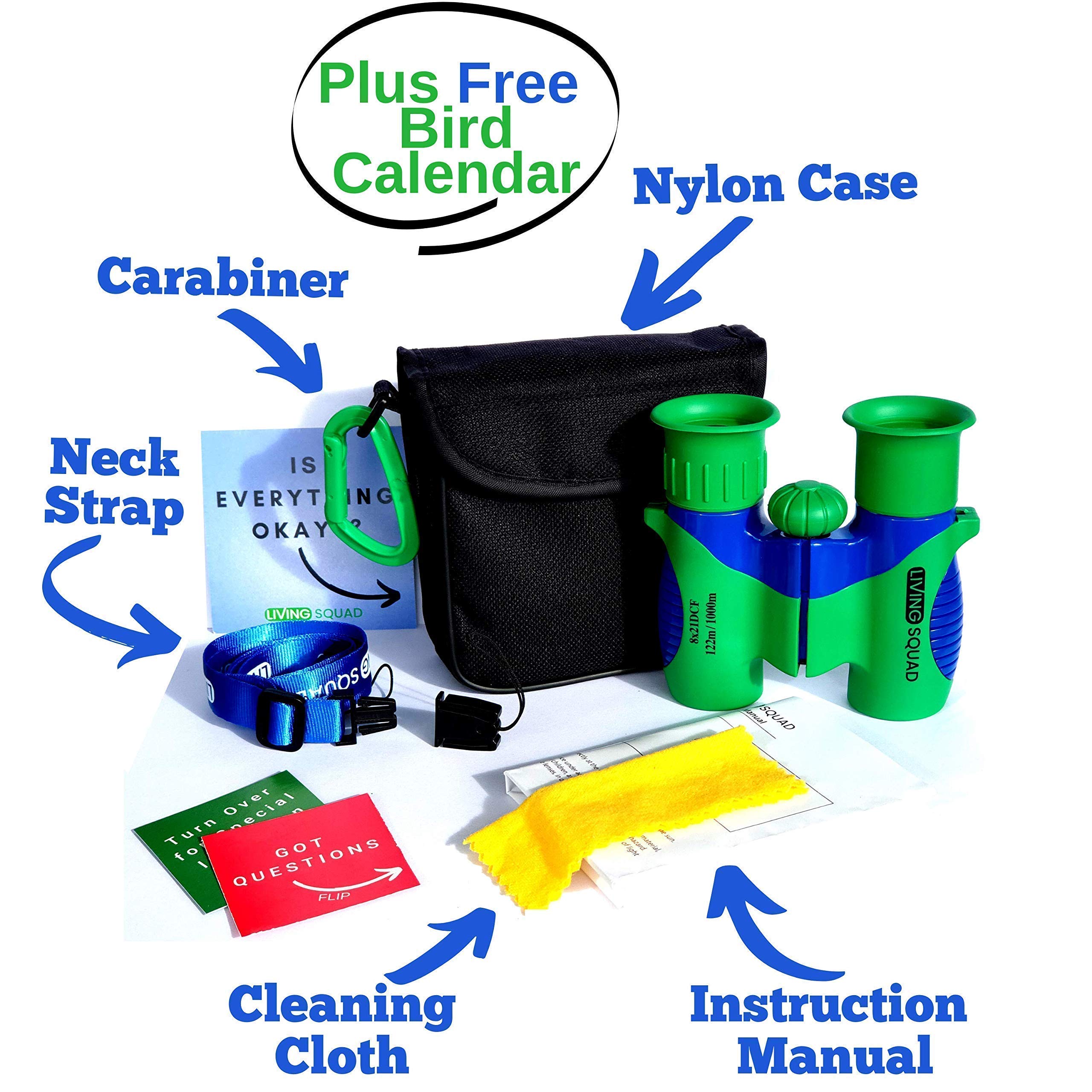 Living Squad Green & Blue Kids Binoculars Bundle