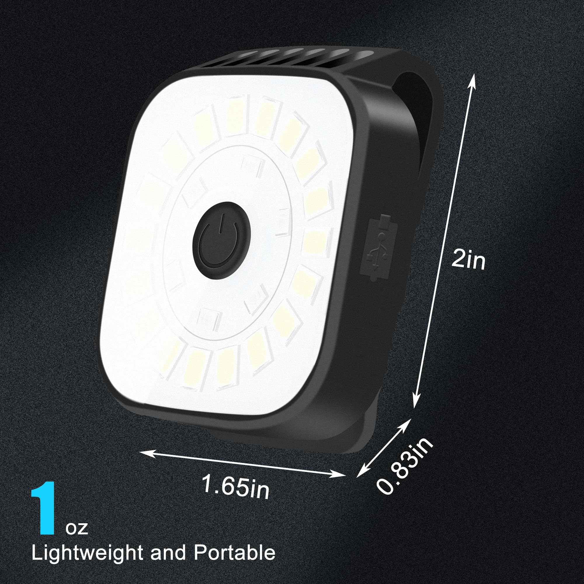 Redaica 2 Pack Running Lights For Runners - Dog Walking Light At Night, 12 Led Clip On Flashlight For Night Safety, High Brightness Chest Light Jogging Gear For Men Women