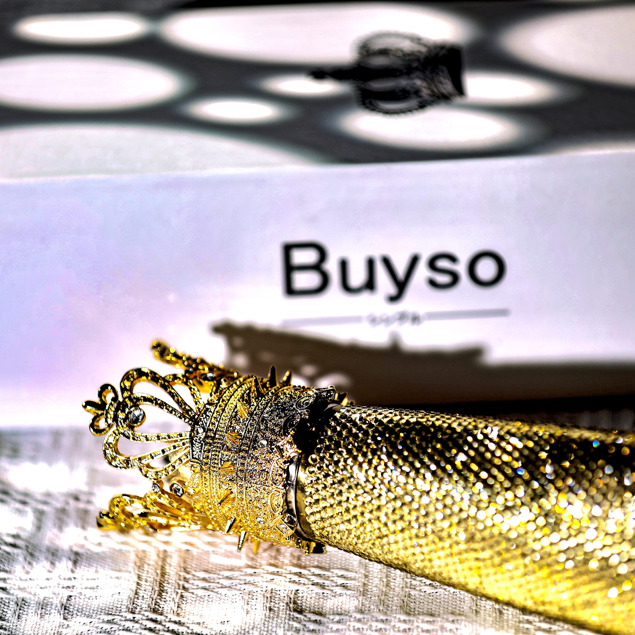 Luxury Diamond Water Bottle Gold Bling Reusable Insulated Stainless Steel