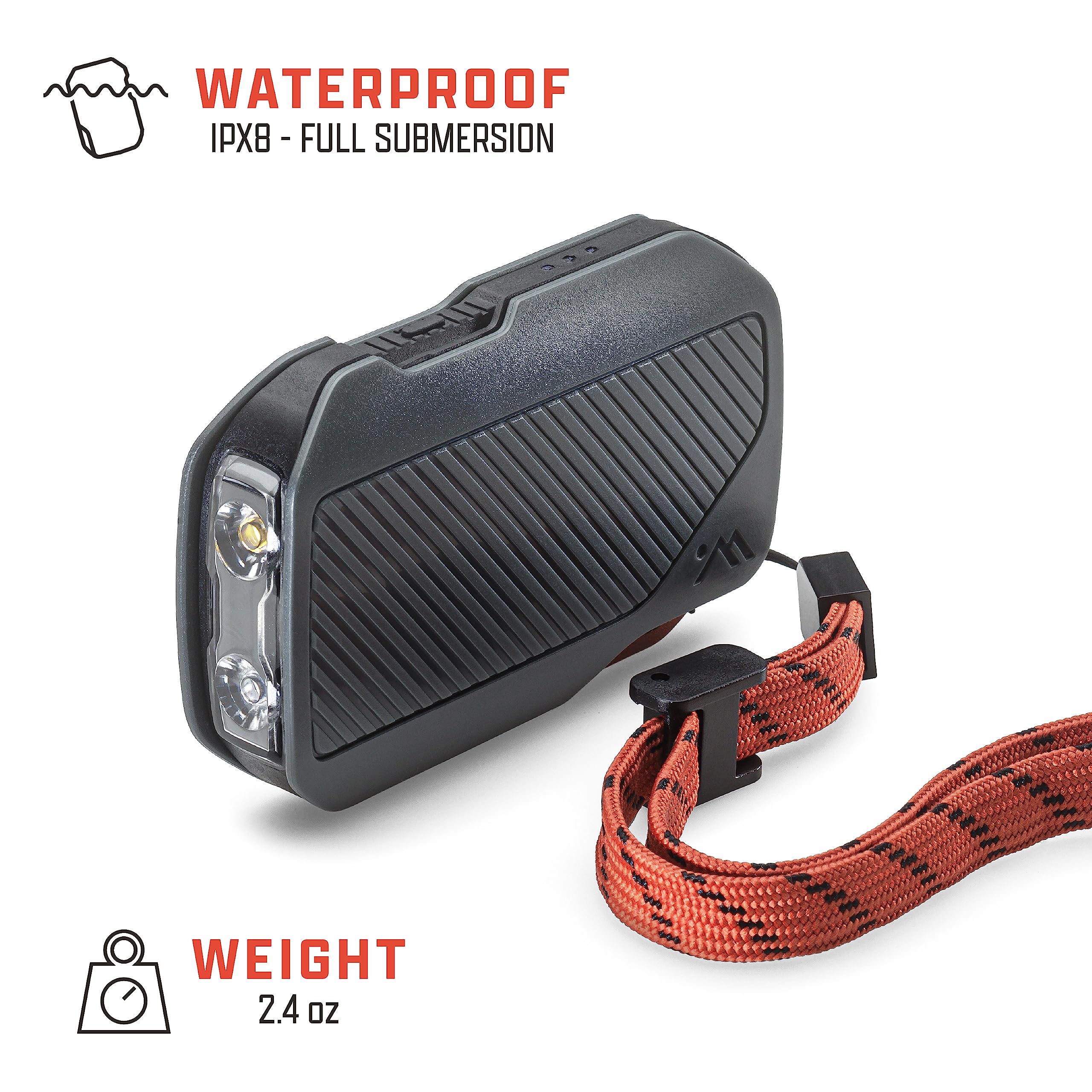 Ampex Rechargeable Flashlight  300 Lumen Led Flashlight, Waterproof, Red Mode, Usb-C, Essential Camping Accessories With Tactical 200H Runtime