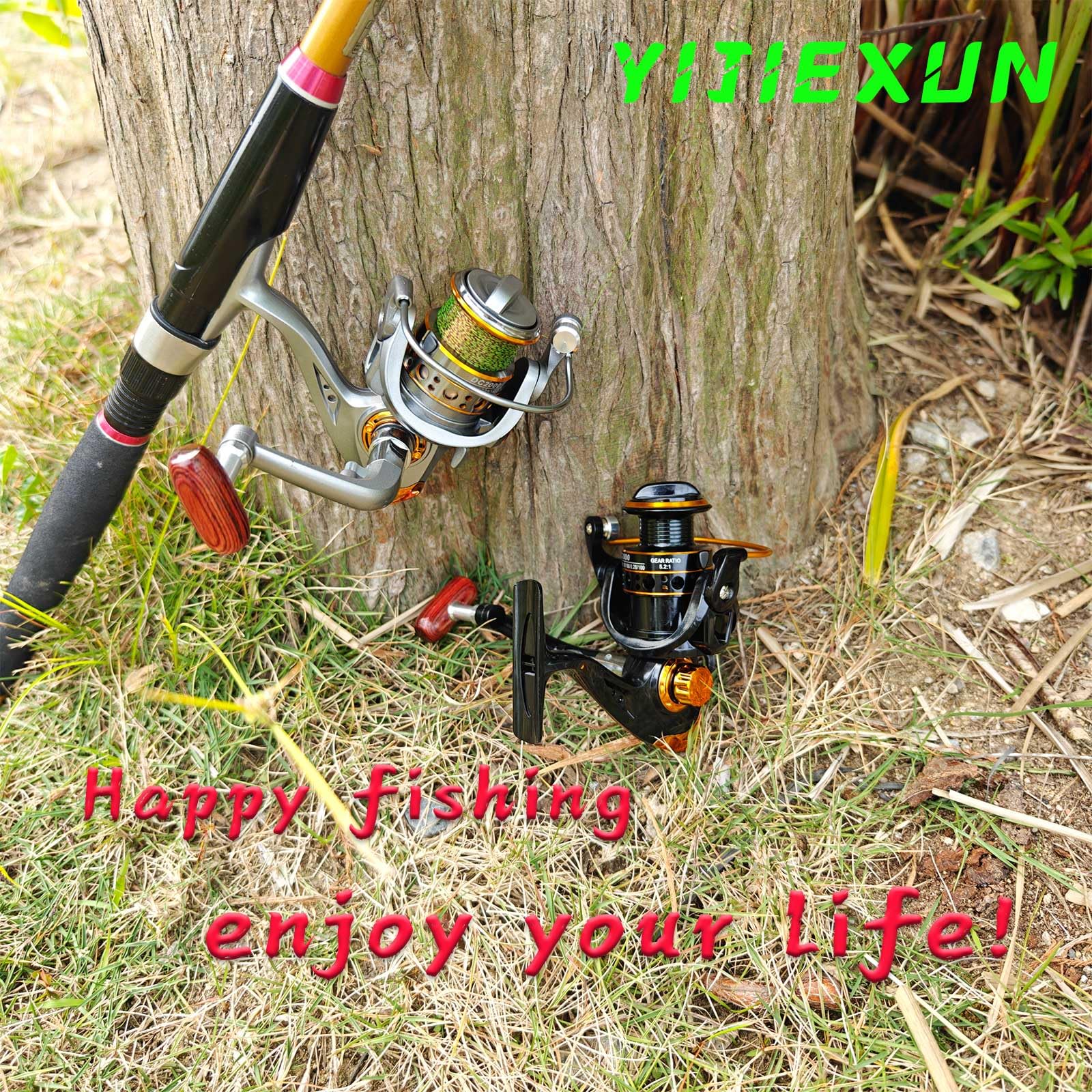 Yijiexun Spinning Reel,Freshwater Spinning Fishing Reels,Cnc Alloy Wire Cup,5.2:1 Gear Ratio,2000,Max Drag 22Lbs,Smooth Fresh And Saltwater Fishing Reel