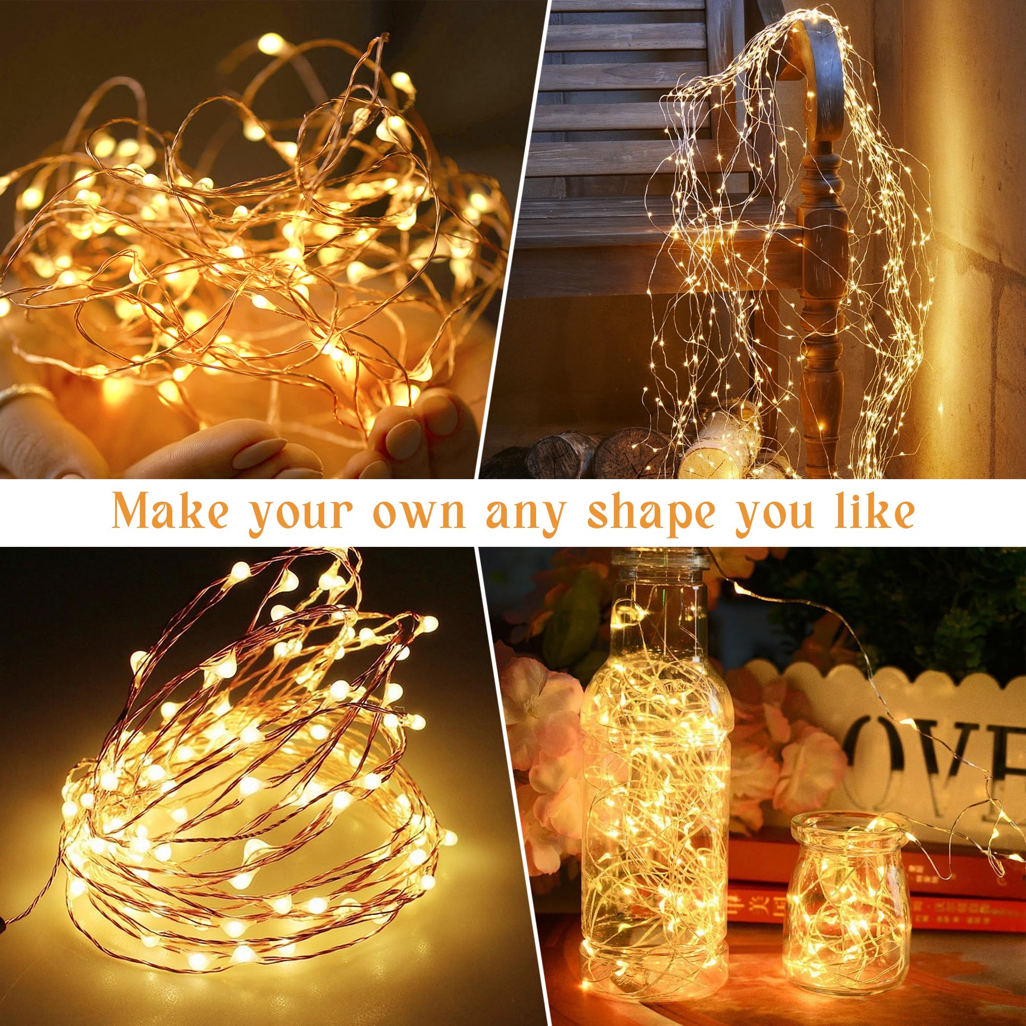 Selarlyt 200 Led 72Ft Solar String Lights For Outside, Solar Fairy Lights For Outside Waterproof With 8 Modes, Twinkle Light For Patio Tree Christmas Party Wedding Decor(Warm White)