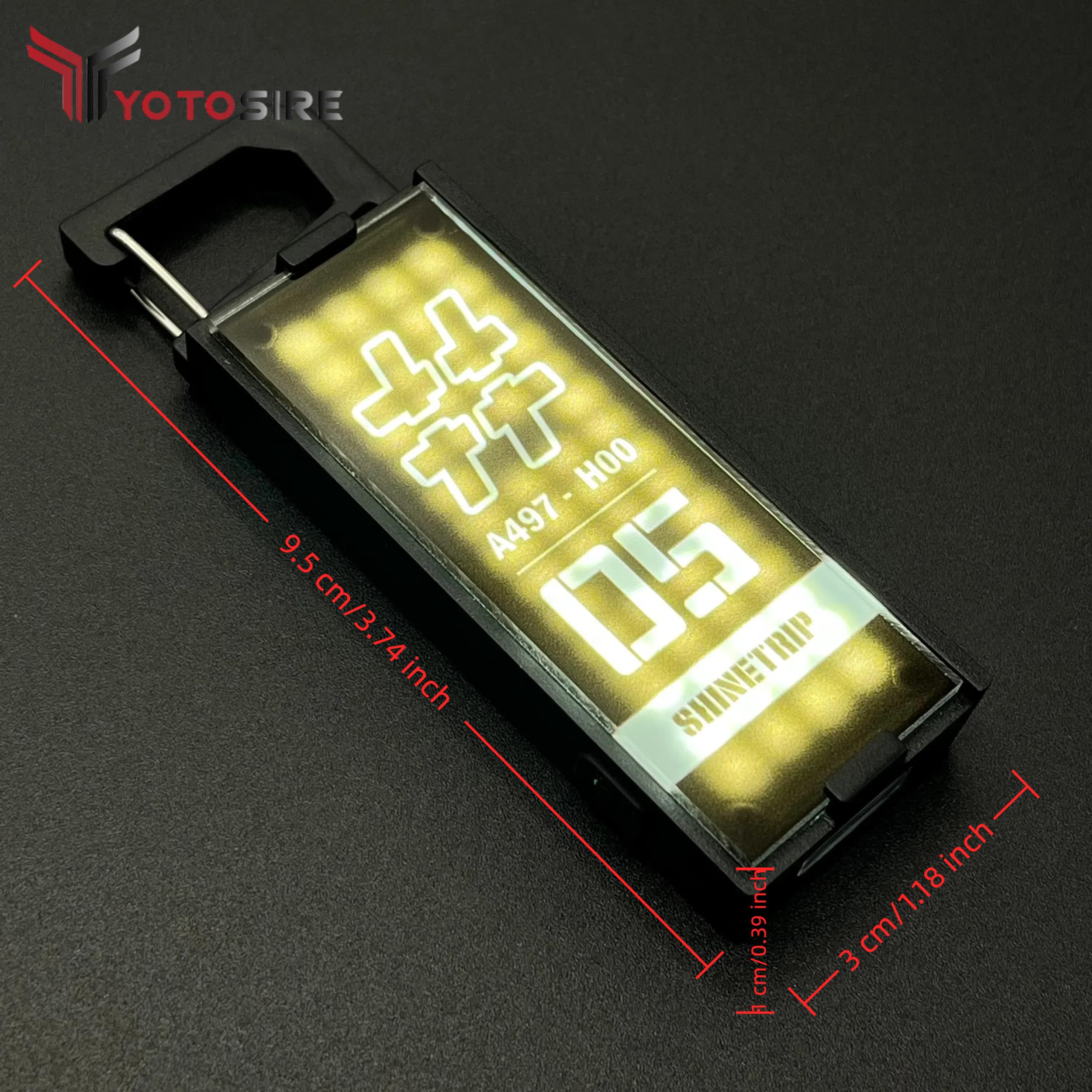 Yotosire Mini Magnetic Rechargeable Keychain Flashlight - 8 Modes (Strobe/Sos/Red Light) Utility Light With 4 Diy Acrylic Covers, Compact Usb-C Handheld Light For Camping, Hiking, Emergency, Outdoor Survival