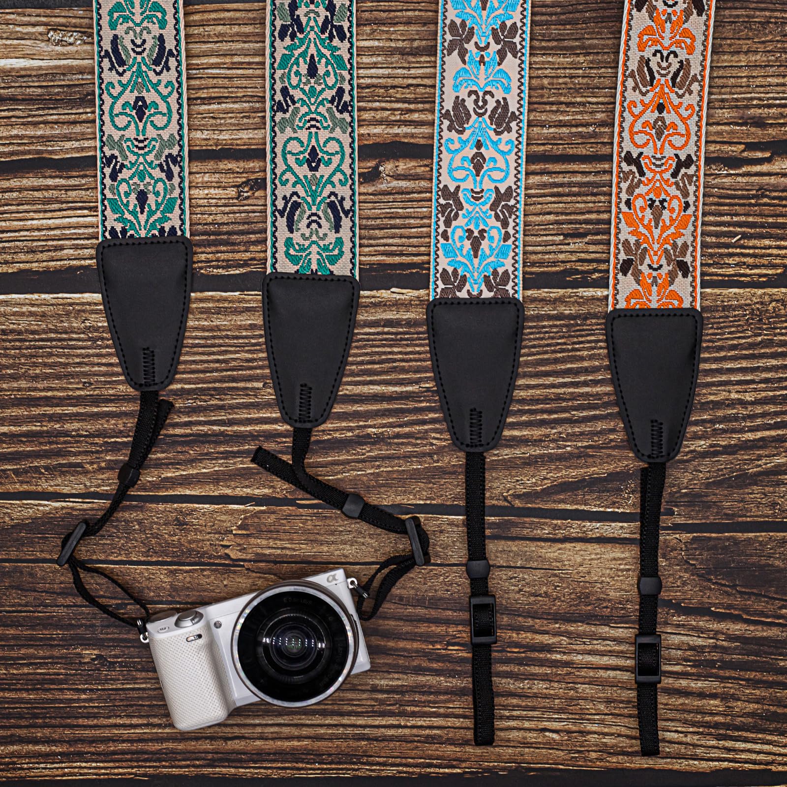 Eggsnow Camera Strap 2" Wide Jacquard Camera Straps, Binocular Strap Universal Shoulder Strap For All Dslr Cameras & Binoculars, Great  For Men Women Photographers (A3 - Blue Personality)