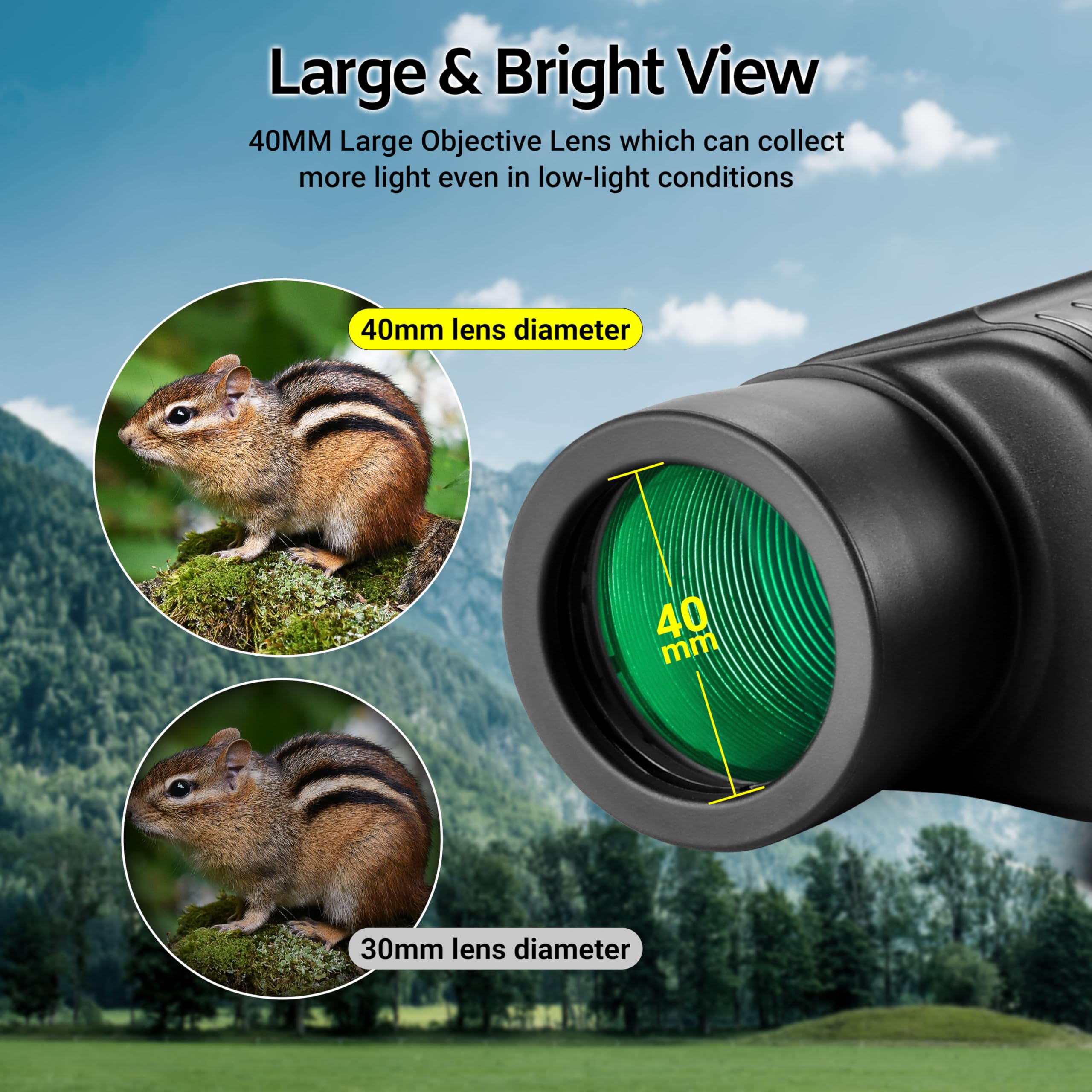 Aomekie 8X40 Binoculars For Adults High Powered Bak4 Prism Fmc Lens Full-Size Waterproof Hd Professional Binoculars For Bird Watching Hunting Outdoor Hiking Traveling