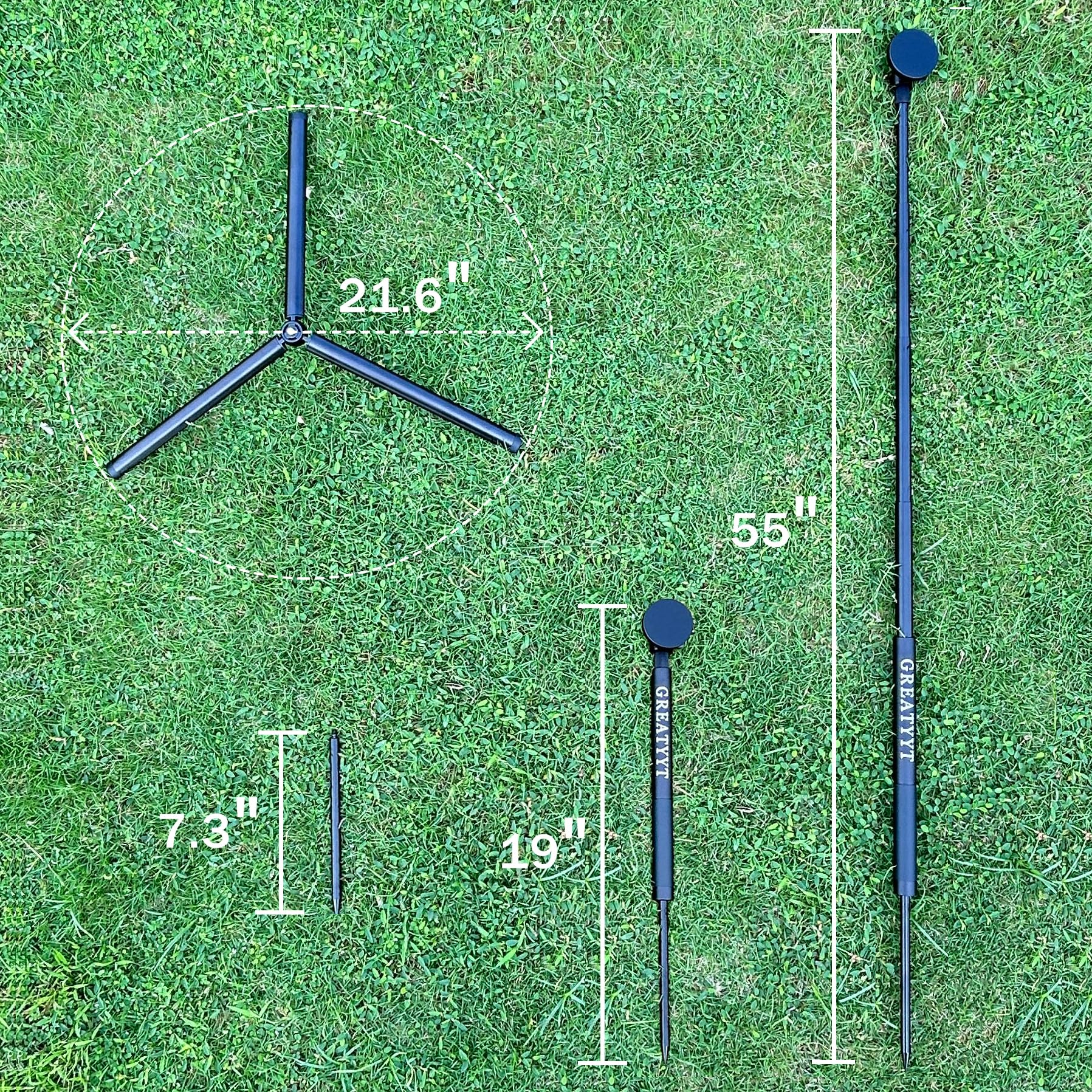 Greatyyt Monopod And Tripod Selfie Stick To Record Golf Swing - Multi Functional Phone Holder With Magnetic And Phone Holder - Golf Training Aid - Compatible With All Iphone Android Phone