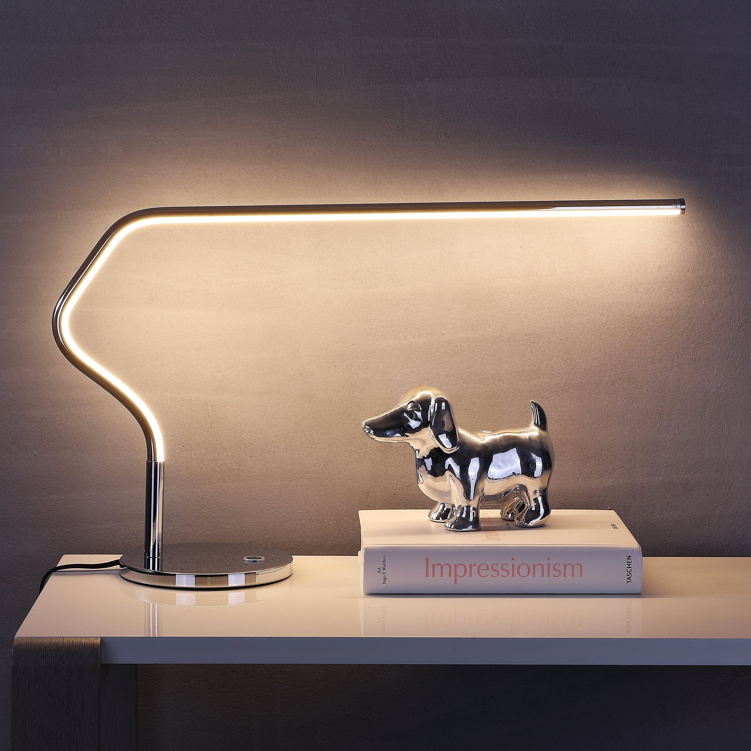Jonathan Y Jyl7003A Julian 15" Led Integrated Task Lamp Modern,Contemporary For Bedroom, Living Room, Office, College Dorm, Coffee Table, Bookcase, Chrome